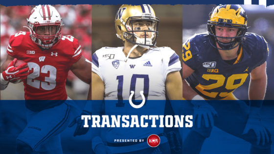 Colts Sign Three 2020 Draft Picks: Jonathan Taylor, Jacob Eason And Jordan Glasgow